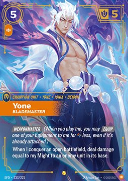 Yone, Blademaster (V.2) 233/221 - Showcase