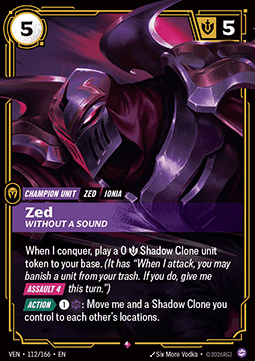 Zed, Without a Sound  - 112/166 - Rare